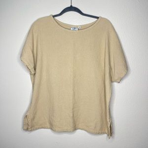 Vintage Tilley's Endurables Adventure 100% Cotton Beige Boxy Tee Shirt Large